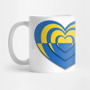 Stand For Ukraine Heart Mug